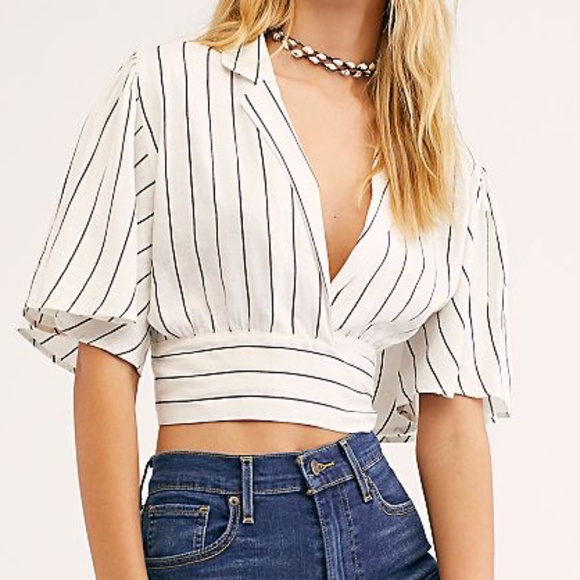 Free People Cropped Tie-up Top - Picture 3 of 3